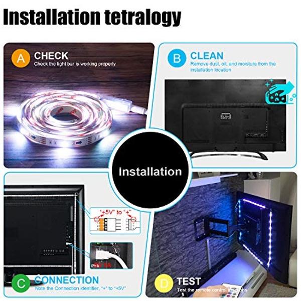 VOLIVO 100ft RGB Led Strip Lights, Color Changing Led Light Strips Kit with 24 Keys IR Remote Control, Music Sync Lighting for Bedroom, Room, Home