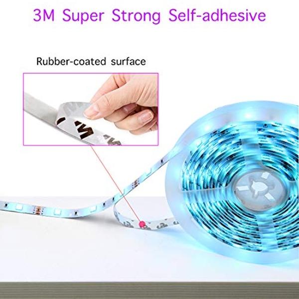 dalattin 32.8ft Led Strip Lights,RGB Led Lights for Bedroom Color Changing Light,Decoration for Bedroom Room Party,Halloween Decor with 44 Keys Remote,1 Roll of 32.8ft