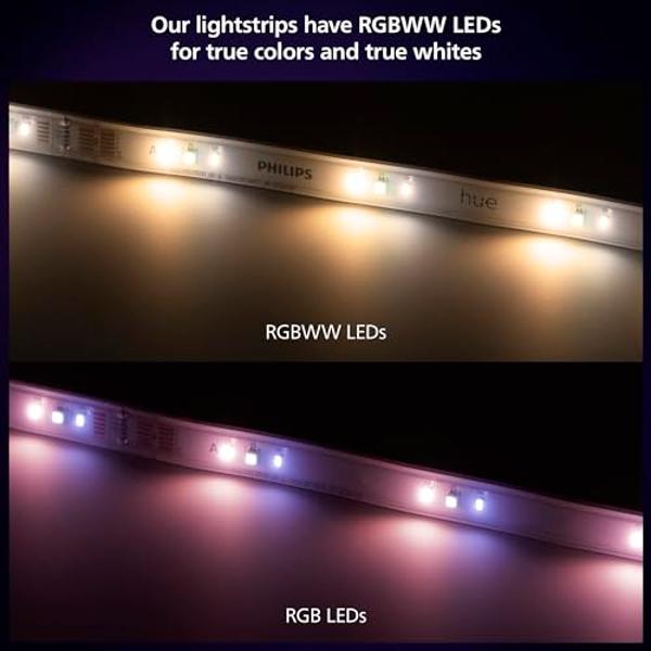 Philips Hue Indoor 16 Ft Smart LED Solo lightstrip Base Kit - 1 Pack - Control with Hue App - Compatible with Alexa, Google Assistant and Apple HomeKit