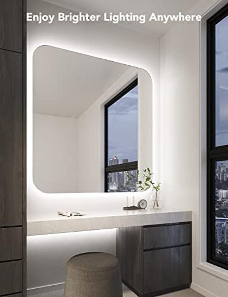 Govee 32.8ft White LED Strip Lights, 6500K Dimmable LED Light Strip with Control Box, Bright 600 LEDs, Daylight White Lights for Mirror, Under Cabinet, Living Room, Study, Wardrobe
