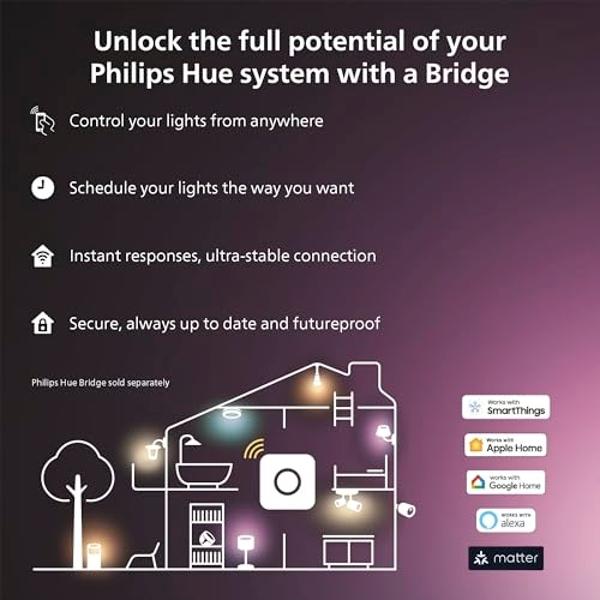 Philips Hue Indoor 16 Ft Smart LED Solo lightstrip Base Kit - 1 Pack - Control with Hue App - Compatible with Alexa, Google Assistant and Apple HomeKit
