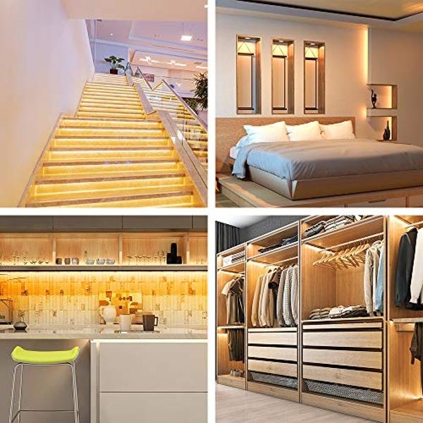 Govee Warm White LED Strip Lights, Bright 300 LEDs, 3000K Dimmable Light Strip 16.4ft with Control Box, LED Lights for Bedroom, Kitchen Cabinets, Living Room, ETL Listed Adapter In