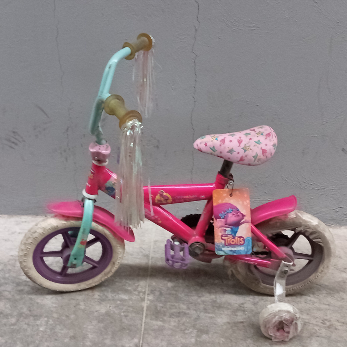 Bicicleta Veloci Reacondicionado Trolls R12 Rosa