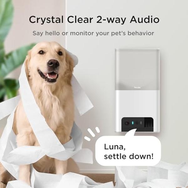 Petcube Bites 2 Lite Interactive WiFi Pet Monitoring Camera with Phone App and Treat Dispenser, 1080p HD Video, Night Vision, Two-Way Audio, Sound and Motion Alerts, Cat and Dog Mo