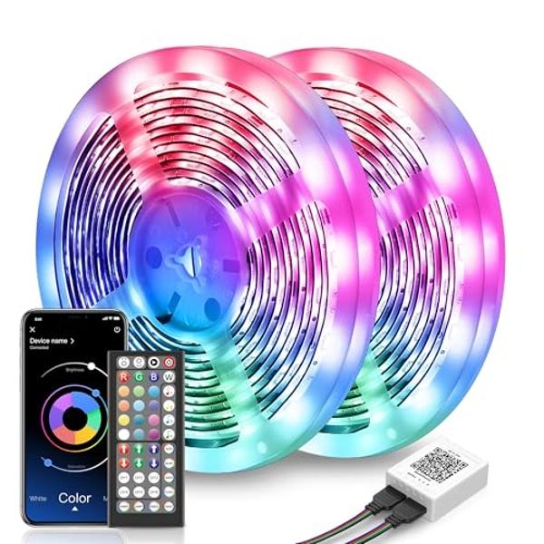 Nexillumi LED Lights for Bedroom 131ft Music Sync Color Changing Led Strip Lights (APP+Remote Control), RGB LED Strip for Room Decor Aesthetic Home Decor Gaming Room