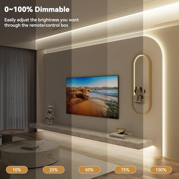 Govee Envisual TV Backlight T2 with Dual Cameras, 16.4ft RGBIC Wi-Fi LED Backlights for 75-85 inch TVs, Double Light Beads, for Home Decorations, Smart App Control, Music Sync