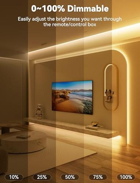 Nexillumi LED Lights for TV, 16.4 ft TV LED Backlight for 55-75 Inch, RGB LED Strip Lights Behind TV with APP Remote Control, Music Sync Smart Led Ambient Lighting for Bedroom Gami