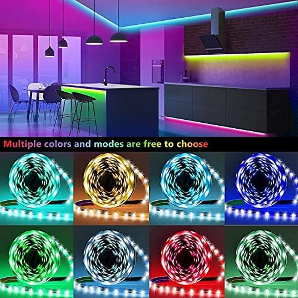 Keepsmile 50ft Led Strip Lights Smart Sync Music Led Lights for Bedroom Home Decoration, APP Control