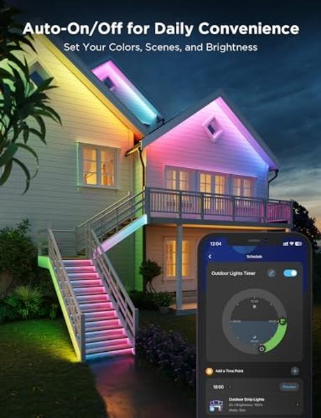 Keepsmile 50ft Led Strip Lights Smart Sync Music Led Lights for Bedroom Home Decoration, APP Control