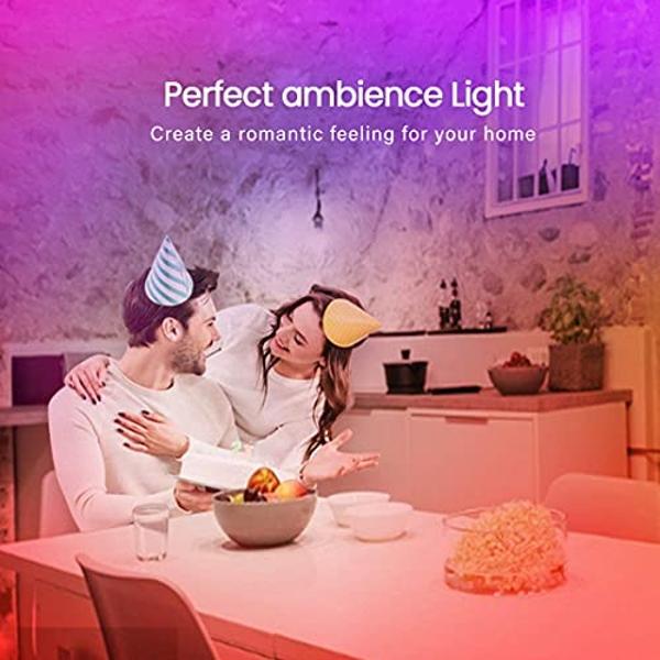 GUPUP 50 FT LED Strip Lights,Bluetooth LED Lighting for Bedroom, Color Changing Light Strip with Music Sync, Phone Controller and IR Remote(APP+Remote +Mic).