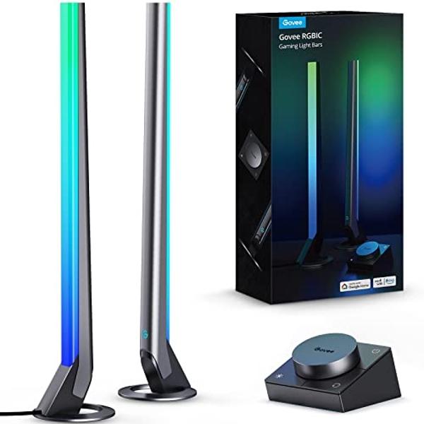 Govee RGBIC Gaming Light Bars H6047 with Smart Controller, Wi-Fi Smart LED Gaming Lights with Music Modes and 60+ Scene Modes Built, Works with Alexa & Google Assistant, Game Room 