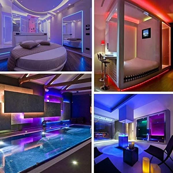 130Ft Led Strip Lights (2 Rolls of 65ft), Music Strip Lights RGB Color Changing,APP Control Strip Lights for Bedroom, Living Room, Party Decorationcontrol Strip Lights (Multi-Color