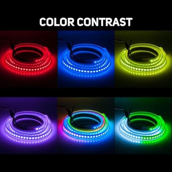 Govee RGBIC Neon Lights, LED Smart Neon Rope Light 2 Works with Matter, Alexa, Google Assistant, Custom DIY Neon Strip Lights for Bedroom and Wall Decor, Softer Material, 9.8ft, Wh