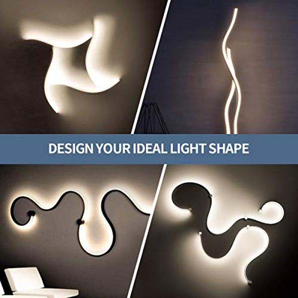 Led Strip Lights 32.8ft Warm White Dimmable Led Light Strip Flexible Rope Lights Kits with 12v Etl Power Supply, Adhesive Clips, Dimmer Switch and Connectors for Indoor Decor