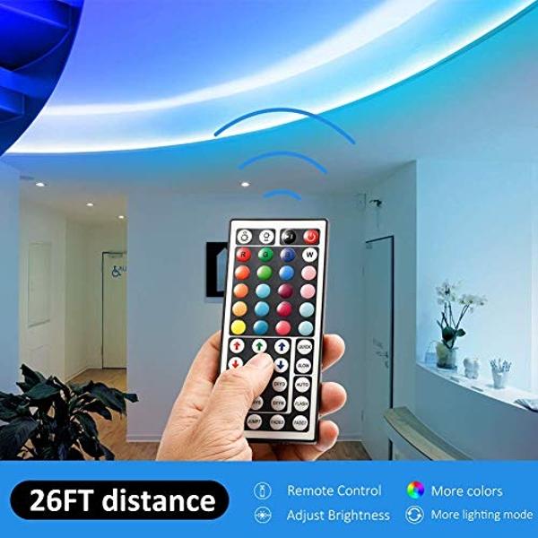 44 Key RGB LED Strip Light Remote Controller Wireless Dimmer IR Remote Control, for SMD 5050 3528 2835 RGB LED Light Strip - 2 Pack