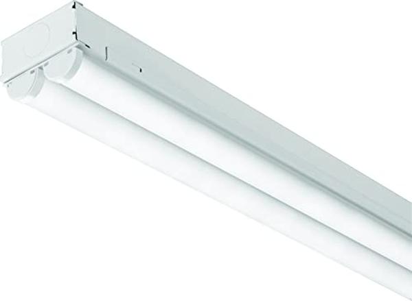 Lithonia Lighting 4ft Light Fixture, LED Strip Light, MVOLT, 4000K Cool White Light 4-Foot, 2-Light, White (MNSL L48 2LL MVOLT 40K 80CRI M6)