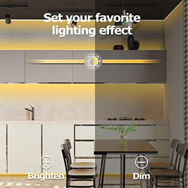 GUOTONG 50ft White LED Strip Lights, 6000K Warm White Waterproof Tape Light, 15M 12V Rope Light Strong 3M Adhesive, for Home,Kitchen, Patio, Balcony, Party, Wedding, Indoor and Out