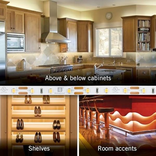 Armacost Lighting 152210 RibbonFlex Pro Series 60 LED Lights, 8.2 ft, 4000K,