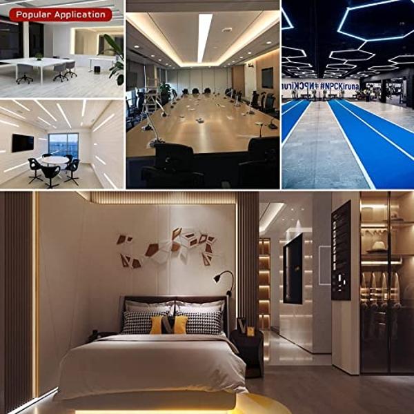 TUNICHX COB LED Strip Lights DC 12V LED Lights Flexible Super Bright LED Strips,16.4ft 3000K Warm White,CRI 90+,2400LEDs High Density Uniform Light for Home Room Decor (No Adapter 