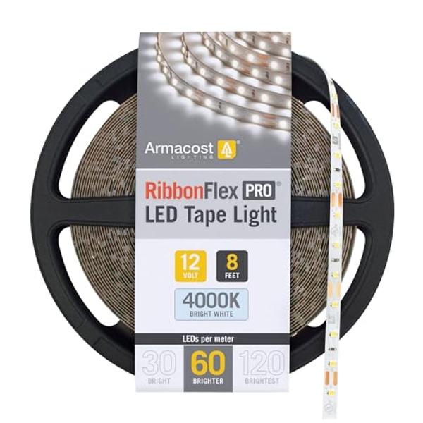 Armacost Lighting 152210 RibbonFlex Pro Series 60 LED Lights, 8.2 ft, 4000K,