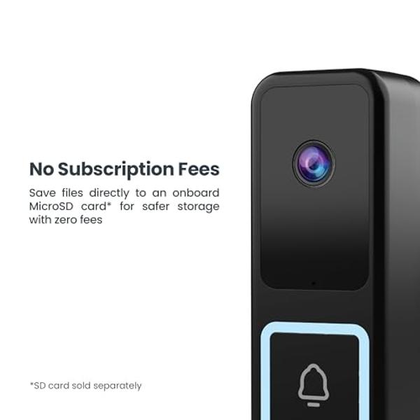 TP-Link Tapo Smart Video Doorbell Camera Wireless with Chime, 2K with Full Color Night Vison & Spotlights, No Monthly Fee, Ring Call, 160° Ultra-Wide View, Free AI Detection, Local