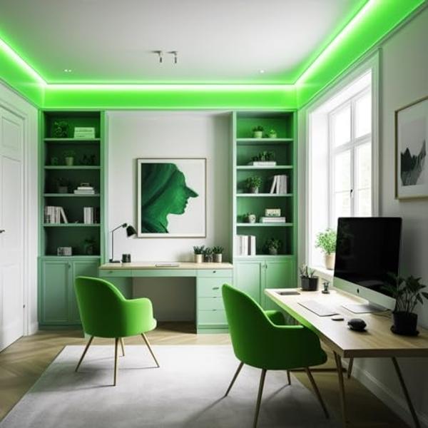 iNextStation Neon Led Strip Lights Green, 16.4ft/5m Neon Light Strip 12V Silicone Waterproof Flexible LED Neon Lights for Bedroom Festival Party Neon Sign DIY Decor (No Plug)