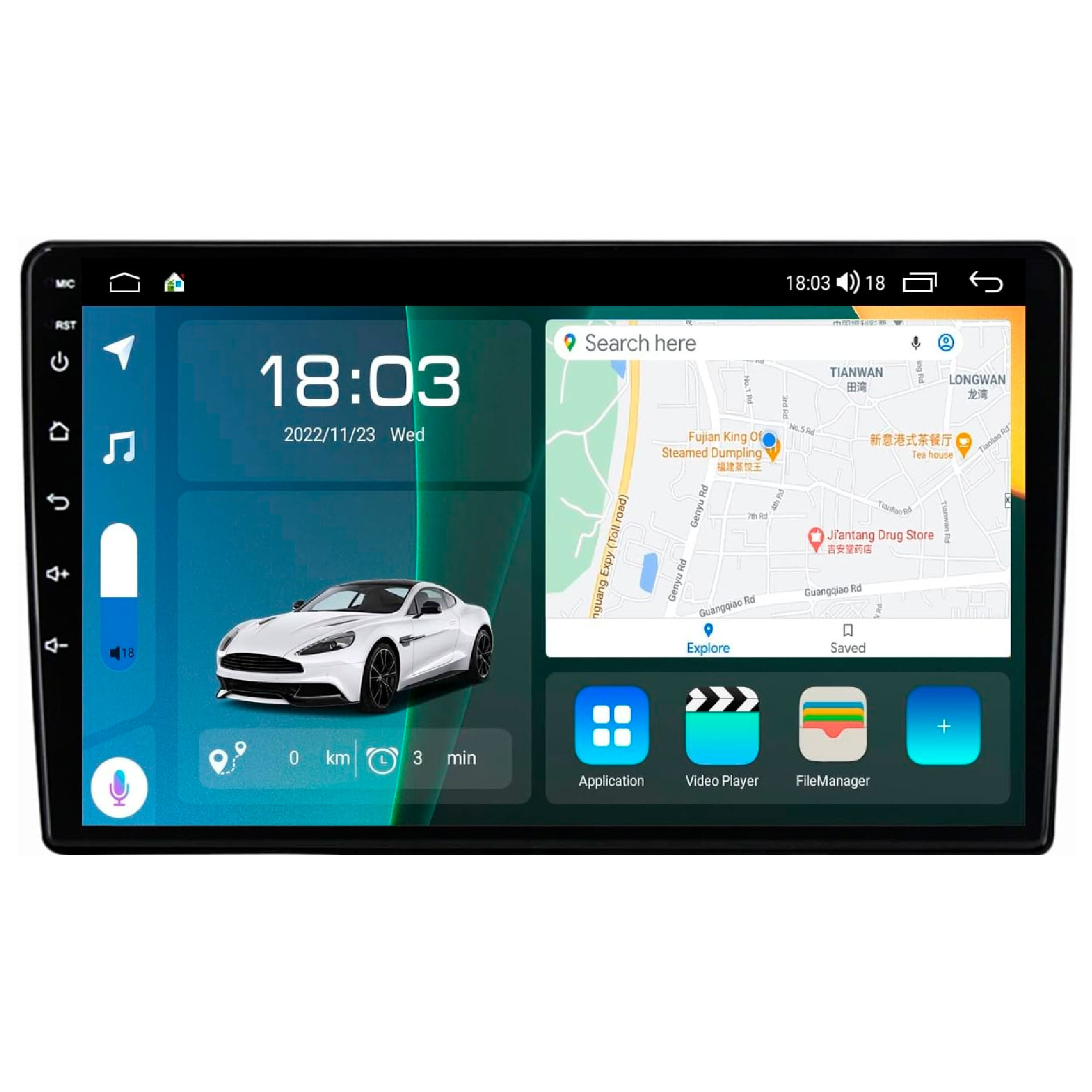 AUTOESTEREO VAK 3700u 1 DIN 10" ANDROID CARPLAY CAMARA GPS.