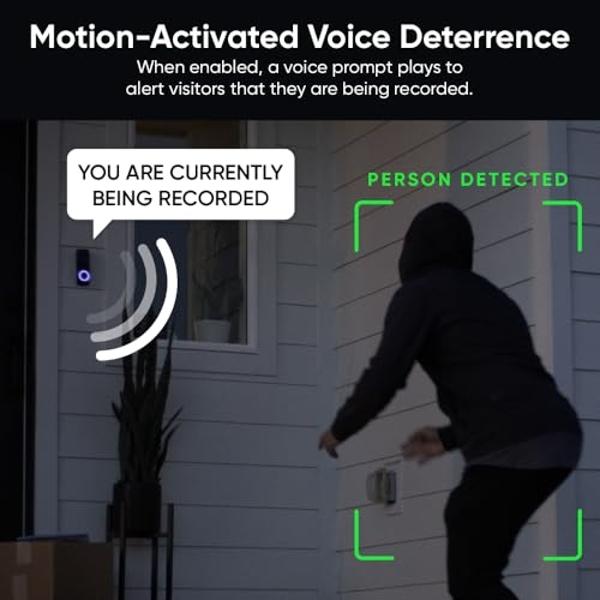 WYZE Wireless Duo Cam Video Doorbell (Chime Included), Battery Powered, 2K Full HD Video, 2 Cameras (People and Package), 2-Way Audio, Color Night Vision