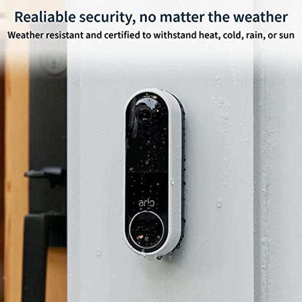 Arlo Essential Video Doorbell Wire-Free - HD Video, 180° View, Night Vision, 2 Way Audio, Direct to Wi-Fi No Hub Needed, Wire Free or Wired, Black - AVD2001B, 1 Count (Pack of 1)