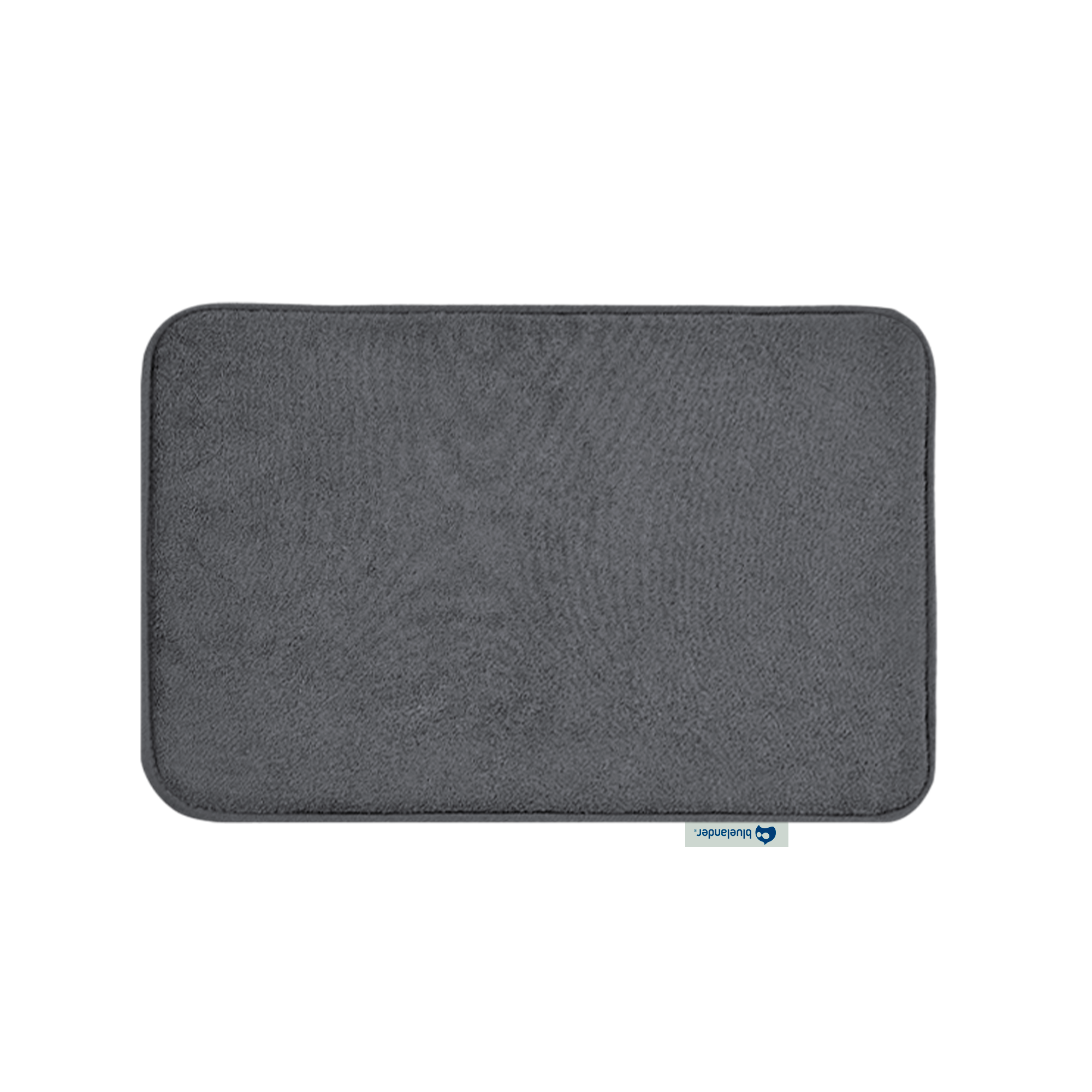 Tapete de Baño Antiderrapante Memory Foam de Terciopelo Gris Oscuro Bluelander