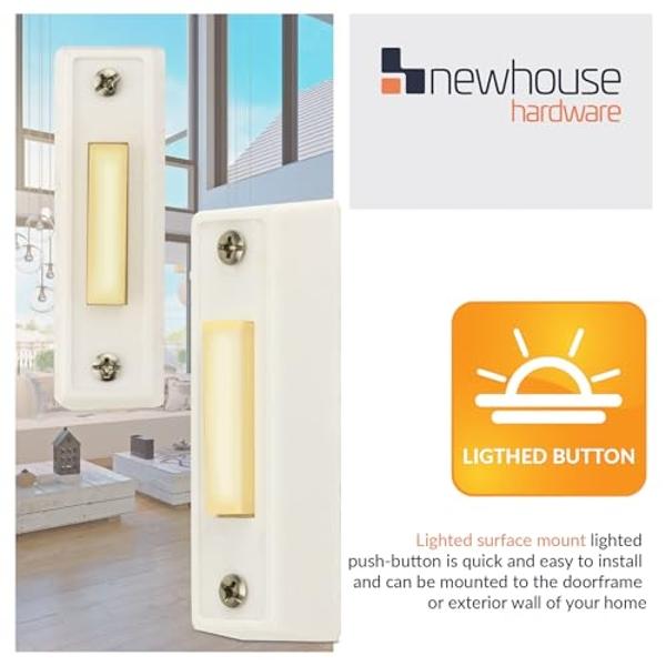 Newhouse Hardware Hardwired Chime Kit with 16-Volt/30VA Transformer and Surface-Mount White Button