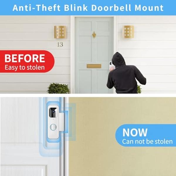 45° Corner Mount Wedge Compatible with Google Nest Hello Video Doorbell 1st Generation - Wired | Lets You Point Doorbell, Better Night Picture, Reduced Infrared Glare, Made in UK