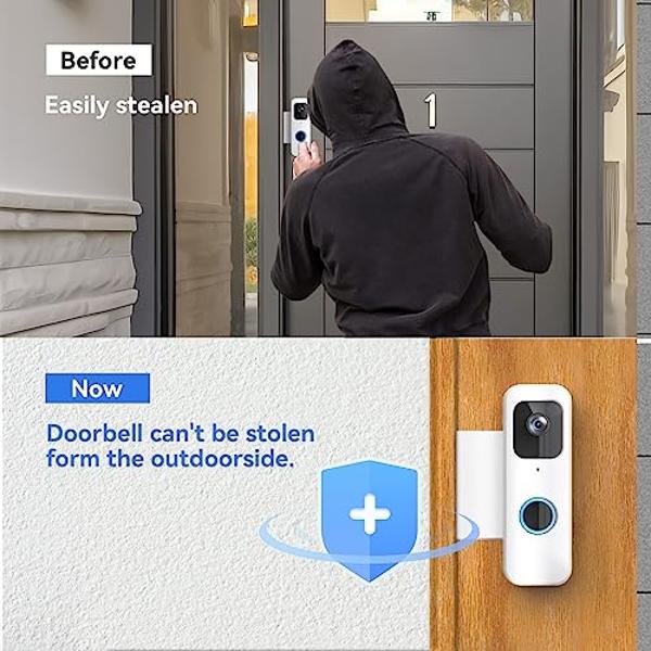 Ring Doorbell Vinyl Siding Mount, Adjustable 30 to 55 Angle Doorbell Mount Compatible with Ring Wireless Video Doorbell, Doorbell Camera Holder Bracket Wedge for Apartment, offices