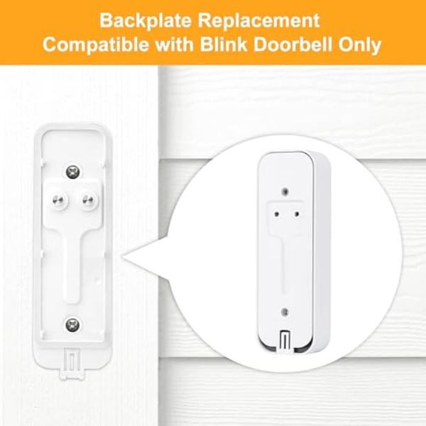Blink Doorbell Backplate Replacement, Back Plate Part Compatible with Blink Video Doorbell, with Mount Accessory(2 Pack)