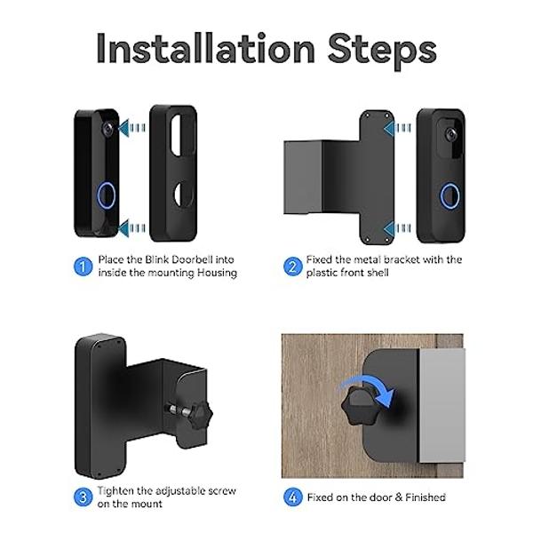 GEARit Smart Video Doorbell Camera - Wireless 2K QHD Video Camera for Door-Bell- 6 Months Rechargeable Battery - IP64 Weather-Proof, Motion Detection, 2 Way Audio Wireless Doorbell