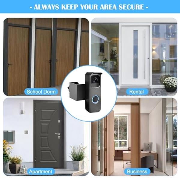 Blink Video Doorbell Mounting Bracket - Official Secure Fit for Blink Doorbell Camera, Anti-Theft No Drill, Precision Design Won't Block Motion Sensor, Easy 3-Min Install