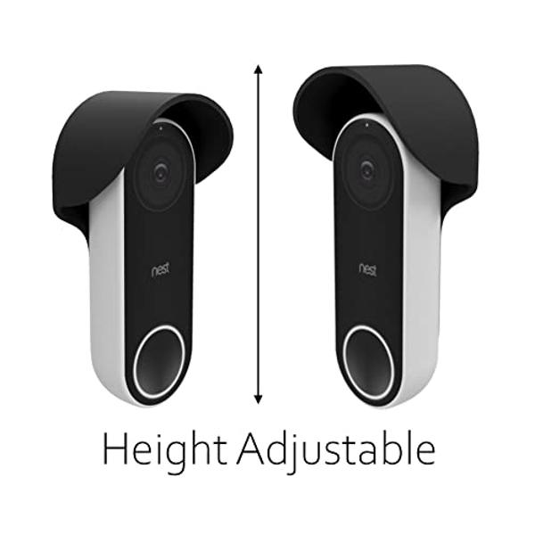 Nest Doorbell Cover for Google Nest Hello Video Doorbell 1st Generation - Wired | Rain Hood | Glare Shield