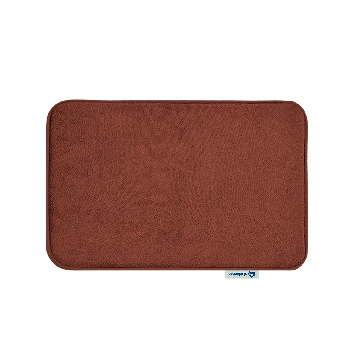 Tapete de Baño Antiderrapante Memory Foam de Terciopelo Café Bluelander