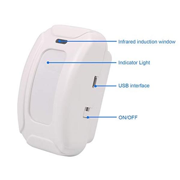 Mengshen Motion Sensor Alarm, Wireless Doorbell Alert for Front Door/ Door Entry/ Driveway/ Mailbox, Home Security System Kit with 2 Sensor and 1 Receiver - YBQ042