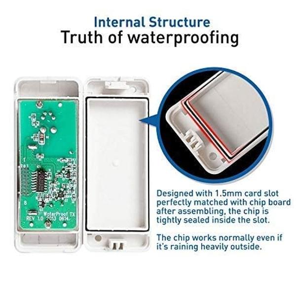 Wireless Doorbell,Mini Doorbell 500ft Range 0-110dB Mute Mode 39 Doorbell Chimes,5 Levels Volume Adjust & Doorbell with LED Light,Easily Install at Office,Hotel,Home,Villa,Apartmen