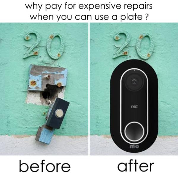 Wireless Doorbell,Mini Doorbell 500ft Range 0-110dB Mute Mode 39 Doorbell Chimes,5 Levels Volume Adjust & Doorbell with LED Light,Easily Install at Office,Hotel,Home,Villa,Apartmen