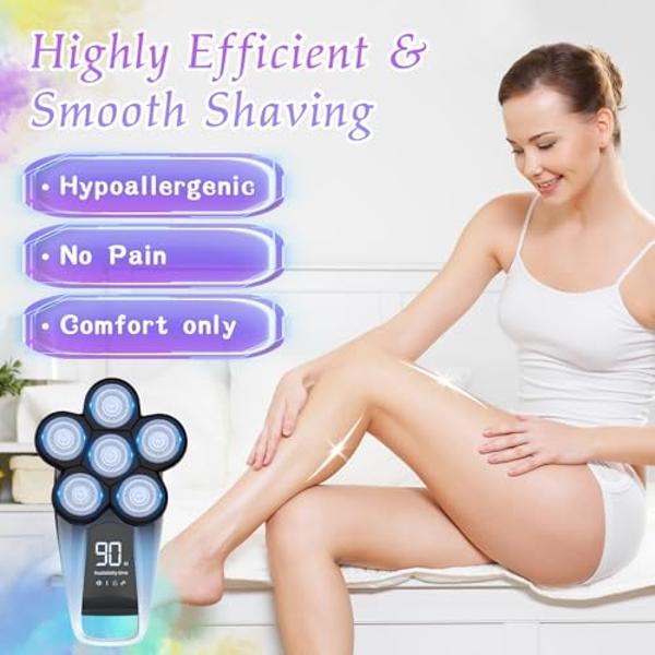 Electric Razors for Women Legs, 5 in 1 Women's Electric Shaver, Lady Razors for Woman Head Shavers Rechargeable, Cordless Razor for Women Ladies Shavers for Shaving Face, Underarms