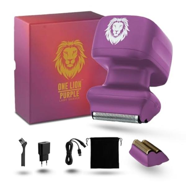 Skull Shaver One Lion Purple Pro Shaver for Women | Flawless Hair Removal | Electric Shaver with Stepped Twin foil Technology