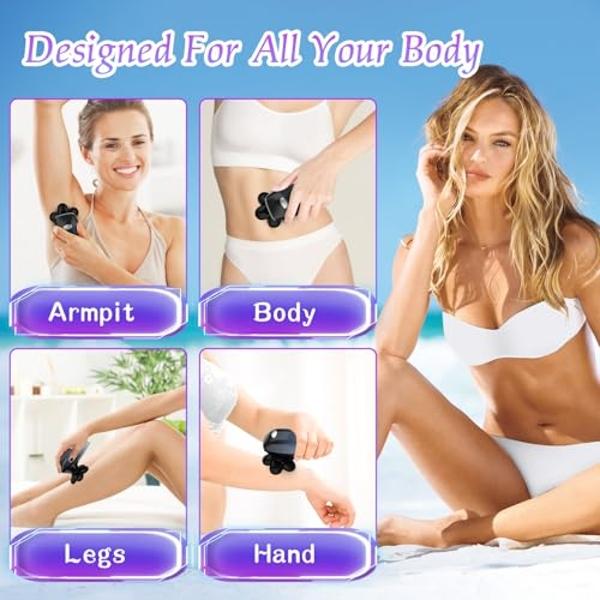 Electric Shaver for Women Electric Razor for Womens Bikini Legs Underarm Public Hairs Rechargeable Trimmer with Detachable Head Cordless Wet Dry Use