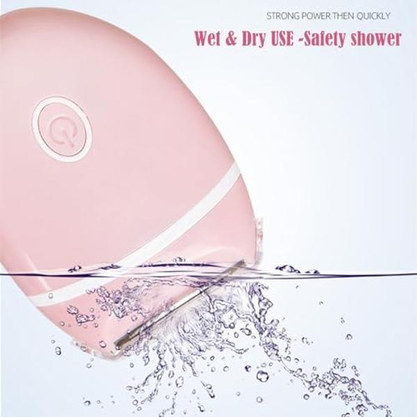 Electric Hair Shaver for Women: Compact, Cordless Wet & Dry Razor for Smooth Body & Dual Trimmers – Bikini Line and Quick, Travel-Friendly.BEAUTISILK (Pink)