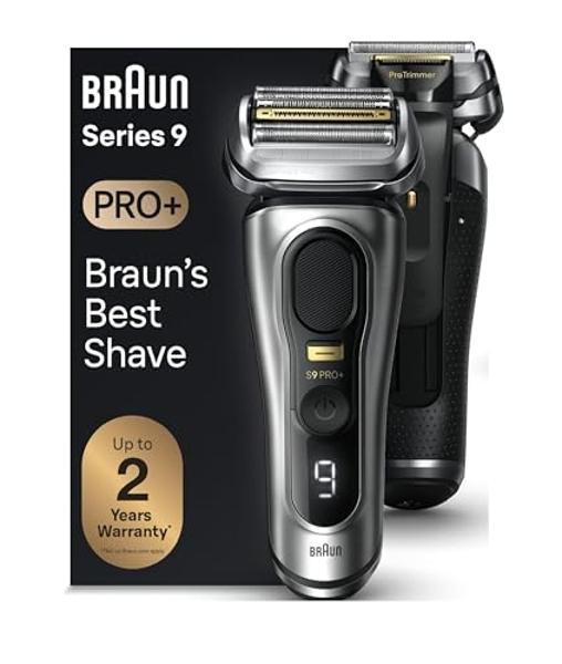 Braun Series 9 9517s PRO+ Electric Razor for Men, 5 Pro Shave Elements & Precision Long Hair ProTrimmer, Charging Stand, Braun’s Best for Smooth Skin, Wet & Dry Electric Razor with