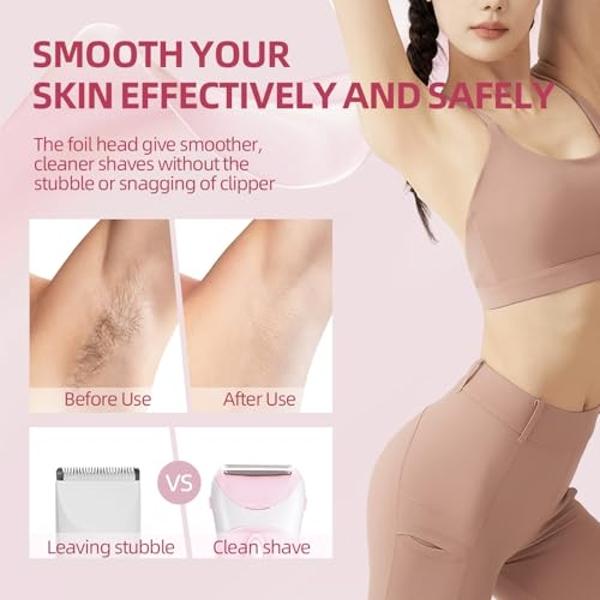 Philips Beauty Lady Electric Shaver Series 8000 with Electric Facial Hair Remover, Cordless, BRL166/91
