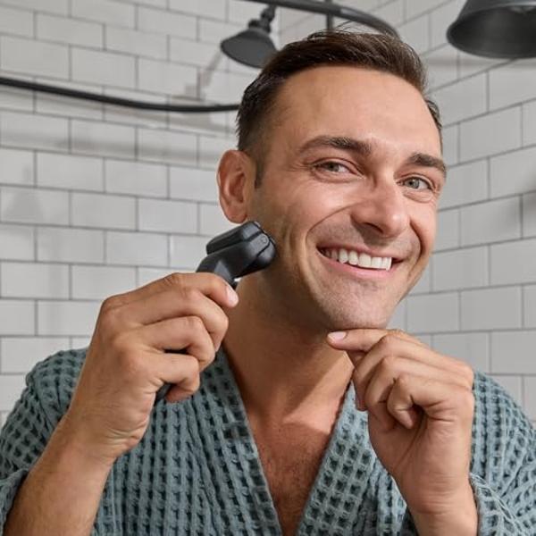 Panasonic ARC5 Electric Razor for Men with Pop-up Trimmer, Wet Dry 5-Blade Electric Shaver with Intelligent Shave Sensor and 16D Flexible Pivoting Head - ES-ALV6HA (Navy)