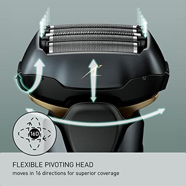 Panasonic Electric Razor for Men, Electric Shaver, ARC5 with Premium Automatic Cleaning and Charging Station, Wet Dry Shaver Men, Cordless Razor, with Pop-Up Trimmer ES-LV97-K, Bla