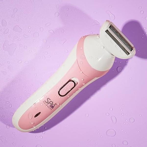 Spa Sciences Ziva Lady Shaver - Advanced Wet & Dry Trimmer - Non-Irritating Shave - for Sensitive Skin - USB Rechargeable - All Skin Types